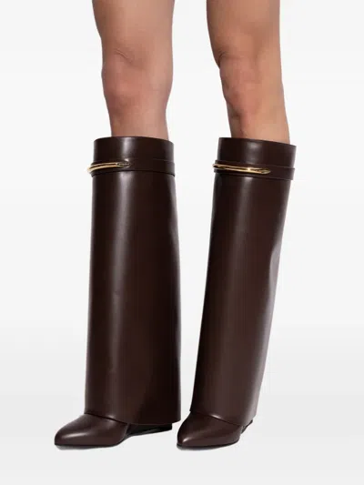 Givenchy Stylish Calf Leather Ankle Boots For Women In Brown