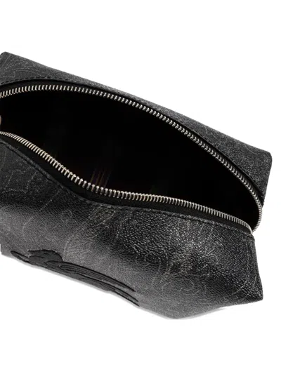 Etro Medium Arnica Pegasus-logo Paisley Wash Bag In Gray