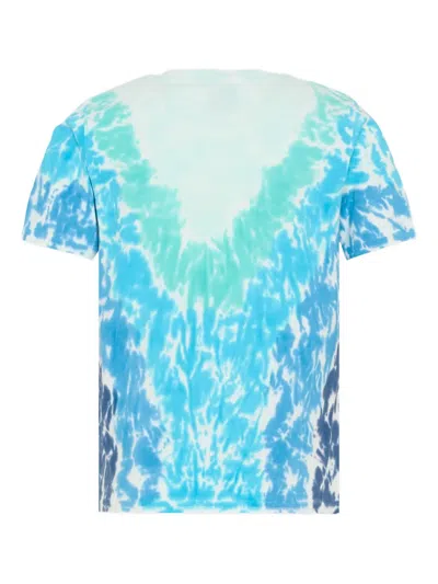 Casablanca Tie-dye Short-sleeve T-shirt In Blue