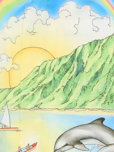 Casablanca Short-sleeve Graphic-print Shirt In Multi