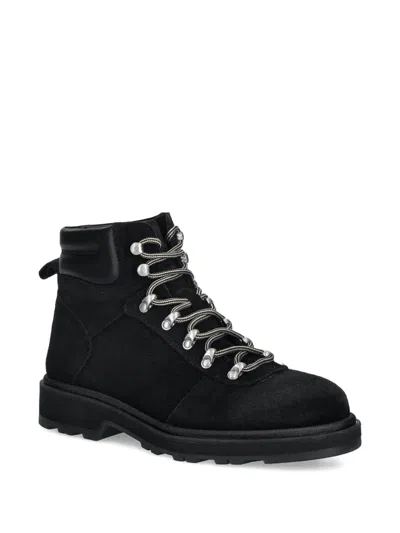 Gant Lace-up Panelled Hiking Boots In Black
