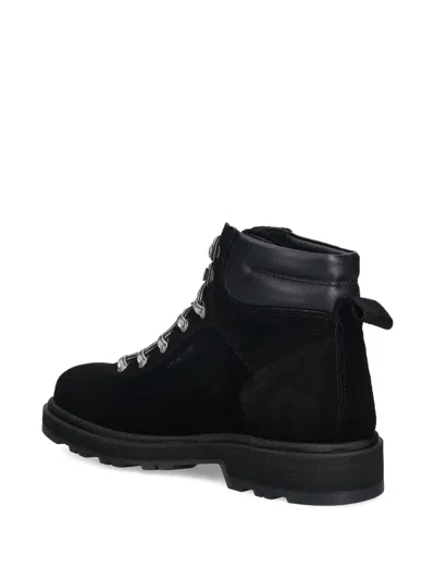 Gant Lace-up Panelled Hiking Boots In Black