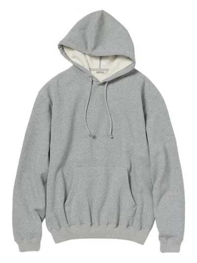 Auralee Cotton Hoodie In Gray