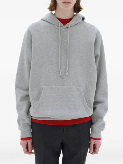 Auralee Cotton Hoodie In Gray