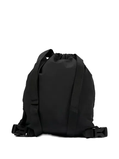 Diesel Drawstring Logo-detail Backpack In Black