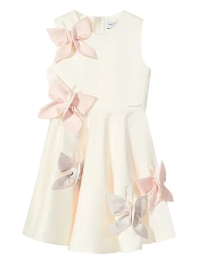 Jessie And James Butterfly-appliqué Dress In Neutral