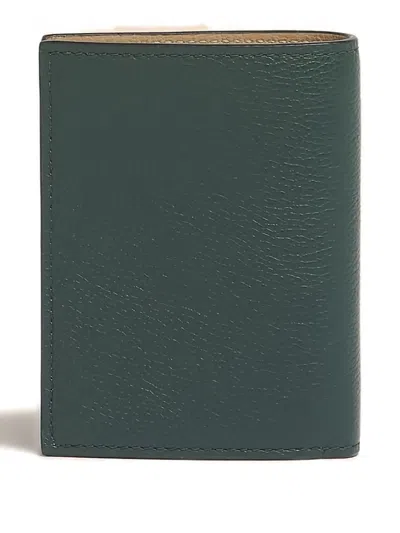 Marni Logo-lettering Bifold Wallet In Green