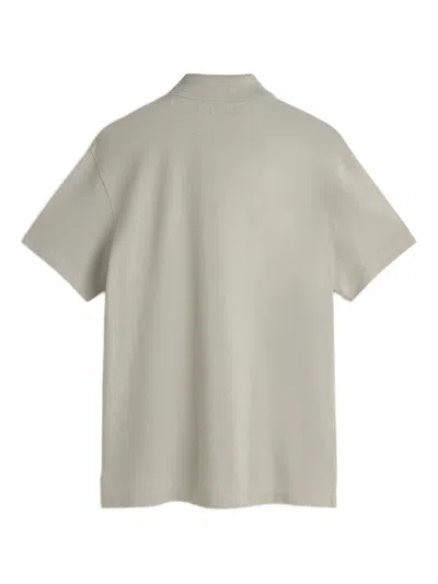 Les Héritiers Embroidered Polo Shirt In Gray