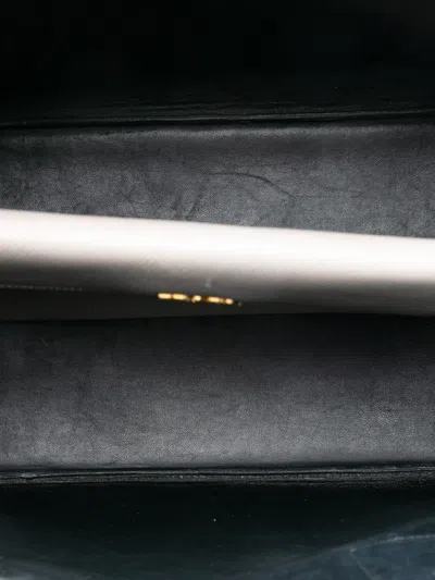 Pre-owned Prada 2000-2025 Large Saffiano Cuir Double Satchel In Gray