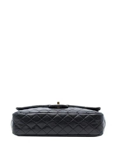 Pre-owned Chanel 2009-2010 Medium Classic Lambskin Valentines Heart Charms Single Flap Shoulder Bag In Black