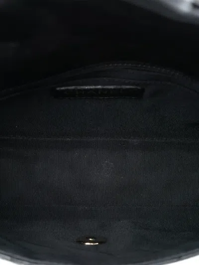 Pre-owned Chanel 2009-2010 Medium Classic Lambskin Valentines Heart Charms Single Flap Shoulder Bag In Black