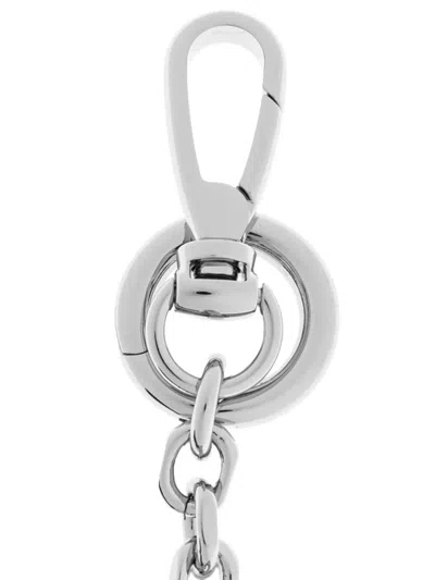 Maison Margiela Logo-detail Leather Chain In Black