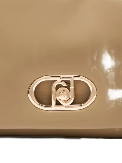 Liu •jo Lapuffy Large Braided Chain Logo Satchel In Brown