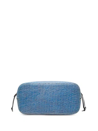 Pre-owned Louis Vuitton 2017 Epi Denim Neverfull Mm Tote Bag In Black