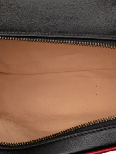 Pre-owned Gucci 2016-2025 Small Gg Marmont Matelasse Diagonal Leather Torchon Bamboo Satchel In Black