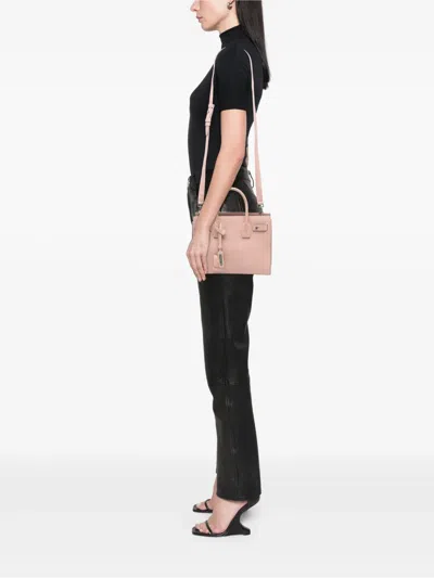 Pre-owned Saint Laurent 2016 Baby Grained Calfskin Sac De Jour Satchel In Pink