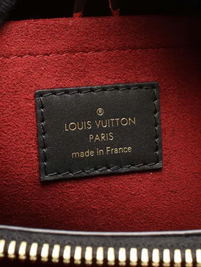 Pre-owned Louis Vuitton 2021-2025 Bicolor Monogram Empreinte Giant Montaigne Bb Satchel In Black