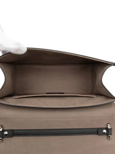 Pre-owned Fendi 2010-2025 Smooth Leather Kan I F Satchel In Black