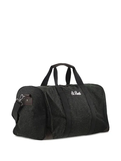 Mc2 Saint Barth Jetleg Embroidered-logo Holdall In Black