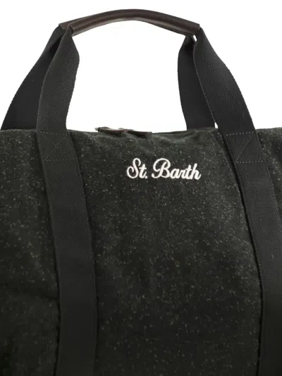 Mc2 Saint Barth Jetleg Embroidered-logo Holdall In Black