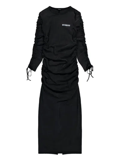 Misbhv Community Gathered Maxi Dress In Black