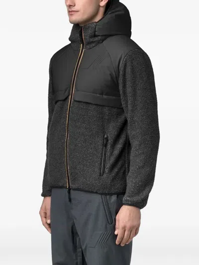 K-way Hooded Panelled Jacket In Black