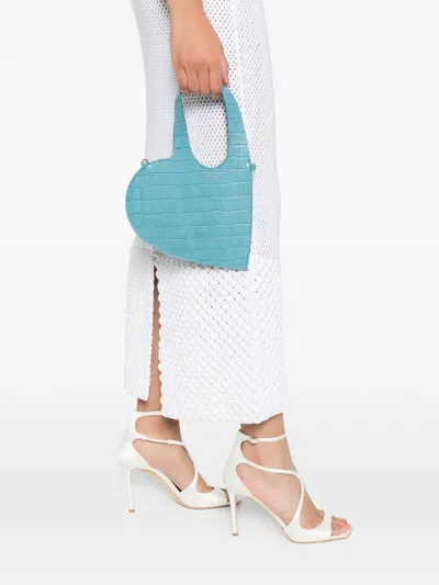 Coperni Mini Heart-shape Tote Bag In Blue