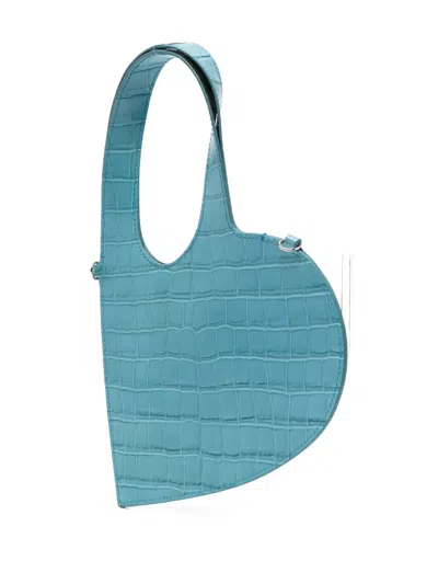 Coperni Mini Heart-shape Tote Bag In Blue