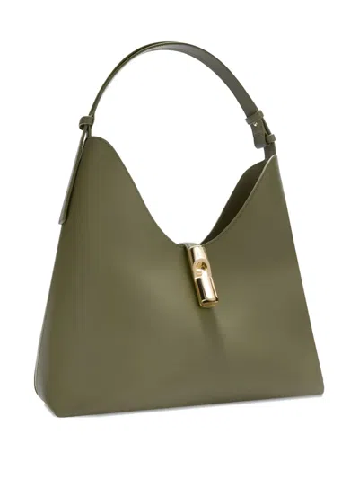 Furla Medium Goccia Shoulder Bag In Green