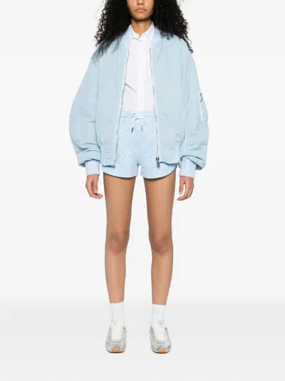 Casablanca Drawstring Pattern Shorts In Blue