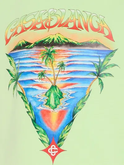 Casablanca Graphic-print Short-sleeve T-shirt In Green
