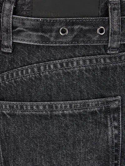Samsoe & Samsoe Culotte Belted Jeans In Black
