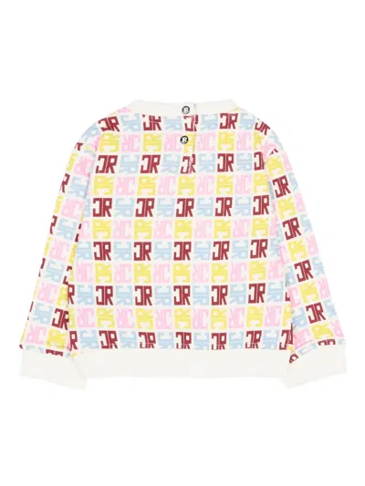 John Richmond Junior Logo Pattern Sweater In Multi