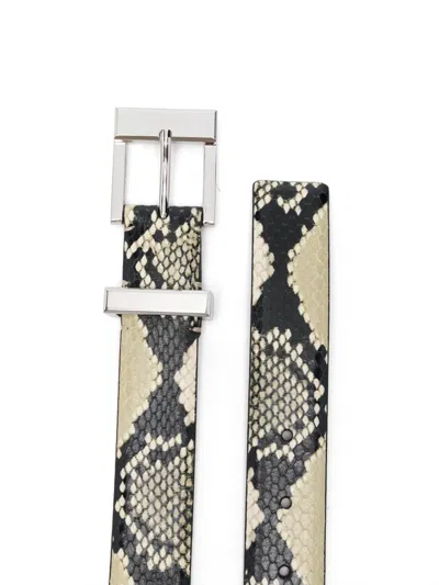 Khaite Snake-effect Metal Belt In Multi