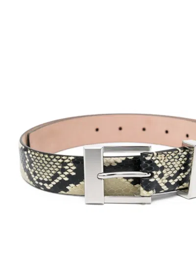 Khaite Snake-effect Metal Belt In Multi