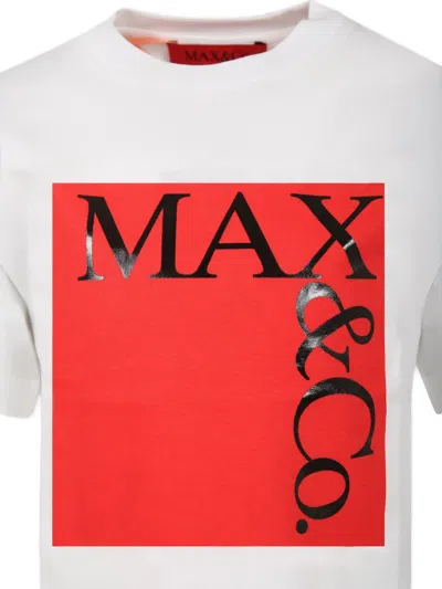 Max & Co Logo-detail Short-sleeve T-shirt In White
