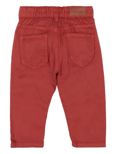 Trussardi Junior Five Pocket Jeans In Red