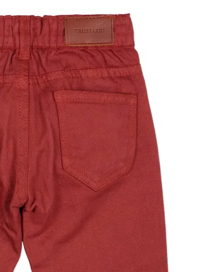 Trussardi Junior Five Pocket Jeans In Red