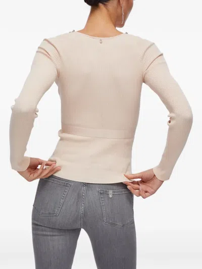 Liu •jo Round-neck Sweater In Neutral