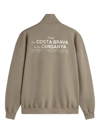 Les Héritiers Quarter Zip Sweatshirt In Neutral