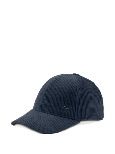 Paul & Shark Corduroy Baseball Cap In Blue