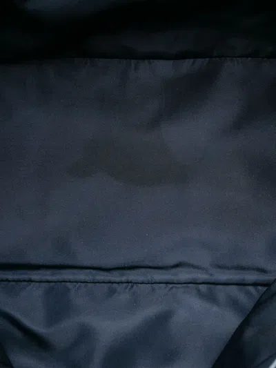 Pre-owned Prada 2013-2025 Saffiano Trimmed Tessuto Open Convertible Tote Satchel In Blue