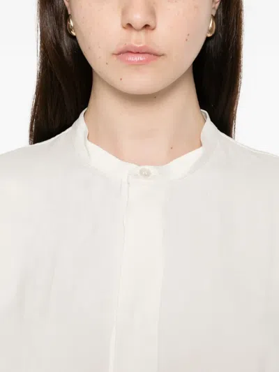 Studio Nicholson Collarless Shirt In Neutral