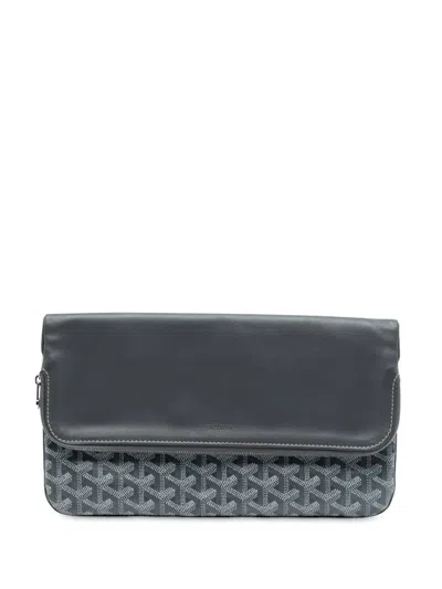 Pre-owned Goyard 2017 Ine Sainte Marie Mm Clutch Bag In Gray