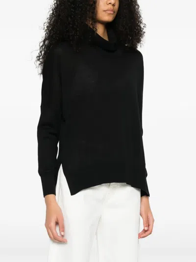 Gran Sasso Roll-neck Sweater In Black