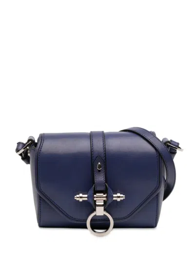 Pre-owned Givenchy 2003 Small Leather Obsedia Crossbody Bag In Blue