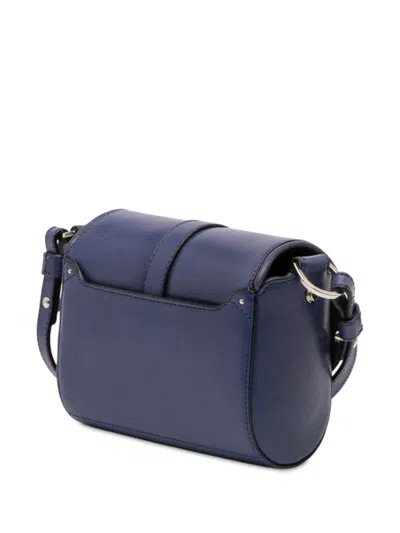 Pre-owned Givenchy 2003 Small Leather Obsedia Crossbody Bag In Blue