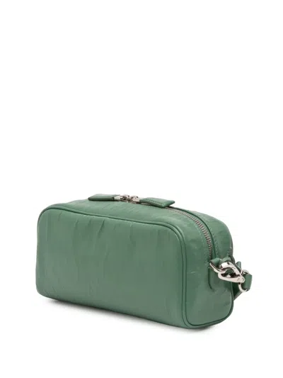 Pre-owned Prada 2013-2025 Nappa Antique Multi Pocket Crossbody Bag In Green