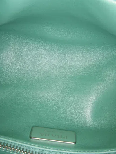 Pre-owned Prada 2013-2025 Nappa Antique Multi Pocket Crossbody Bag In Green