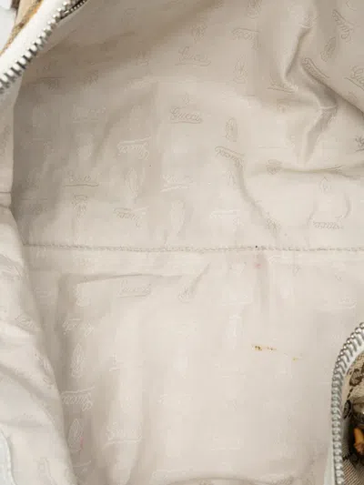 Pre-owned Gucci 2016-2025 Medium Gg Canvas Bamboo Bar Tote Bag In Brown